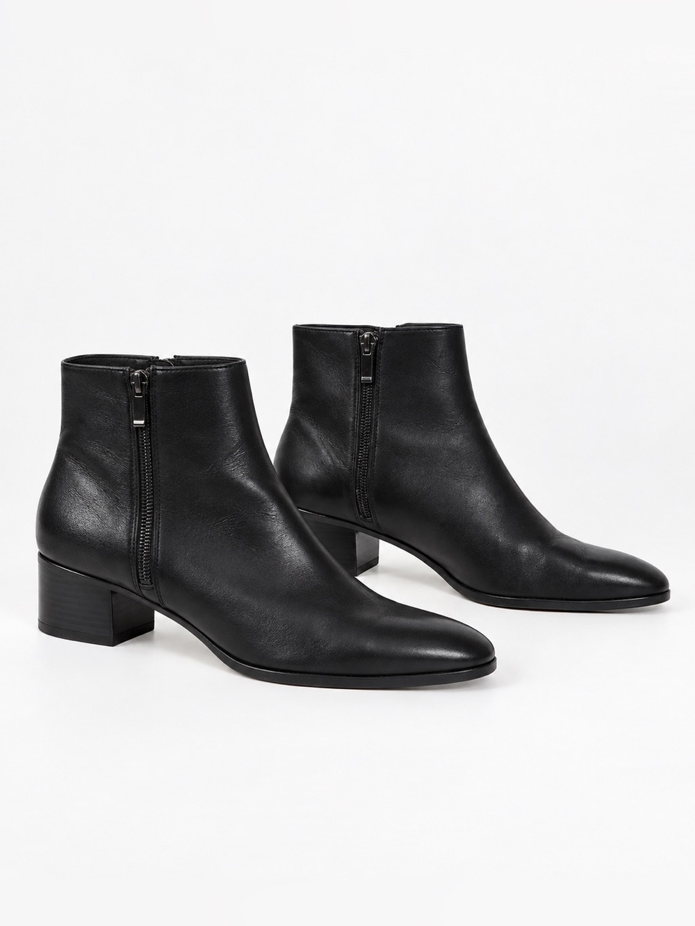 J.Crew Walker Black Leather Ankle Boots 7.5